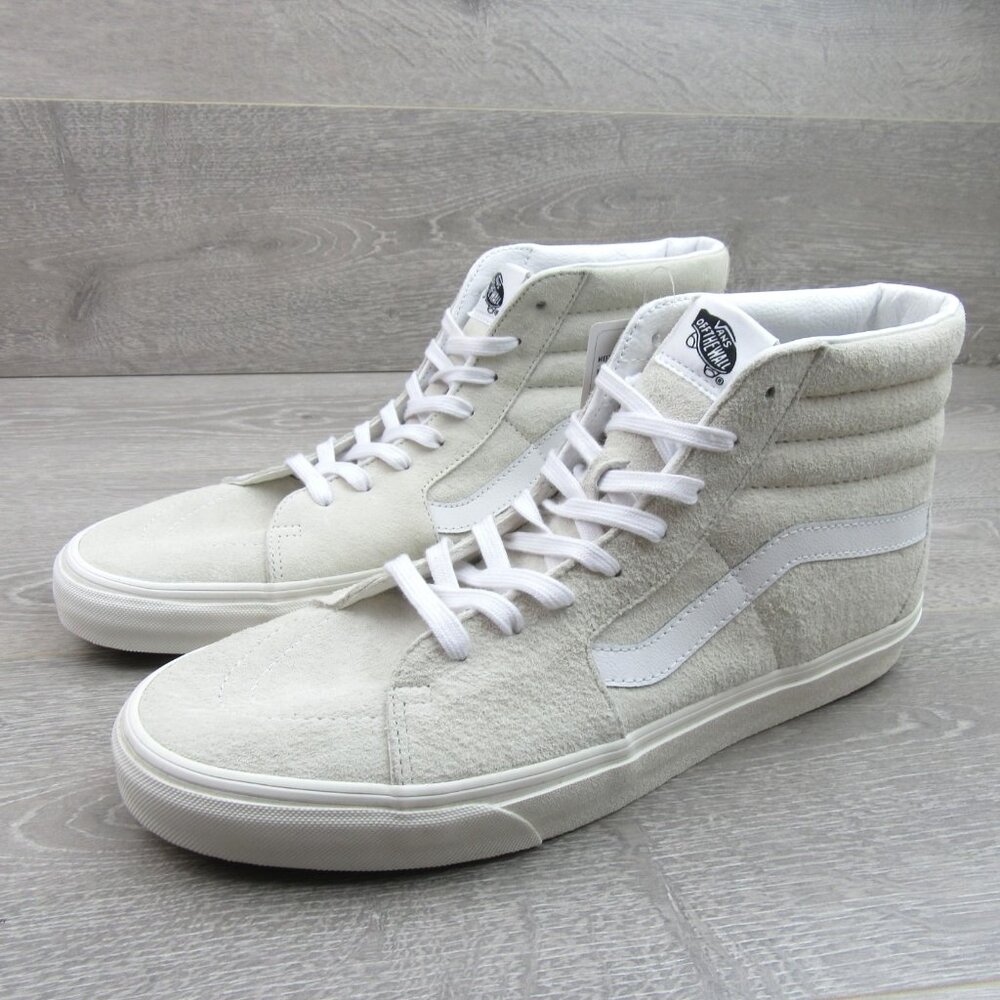 Vans Sk8-Hi Suede Sneakers Mens Size 13 Blanc De Blanc NEW - Picture 5 of 16